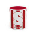 Delta Sigma Theta Inspired Red and White Striped Mug