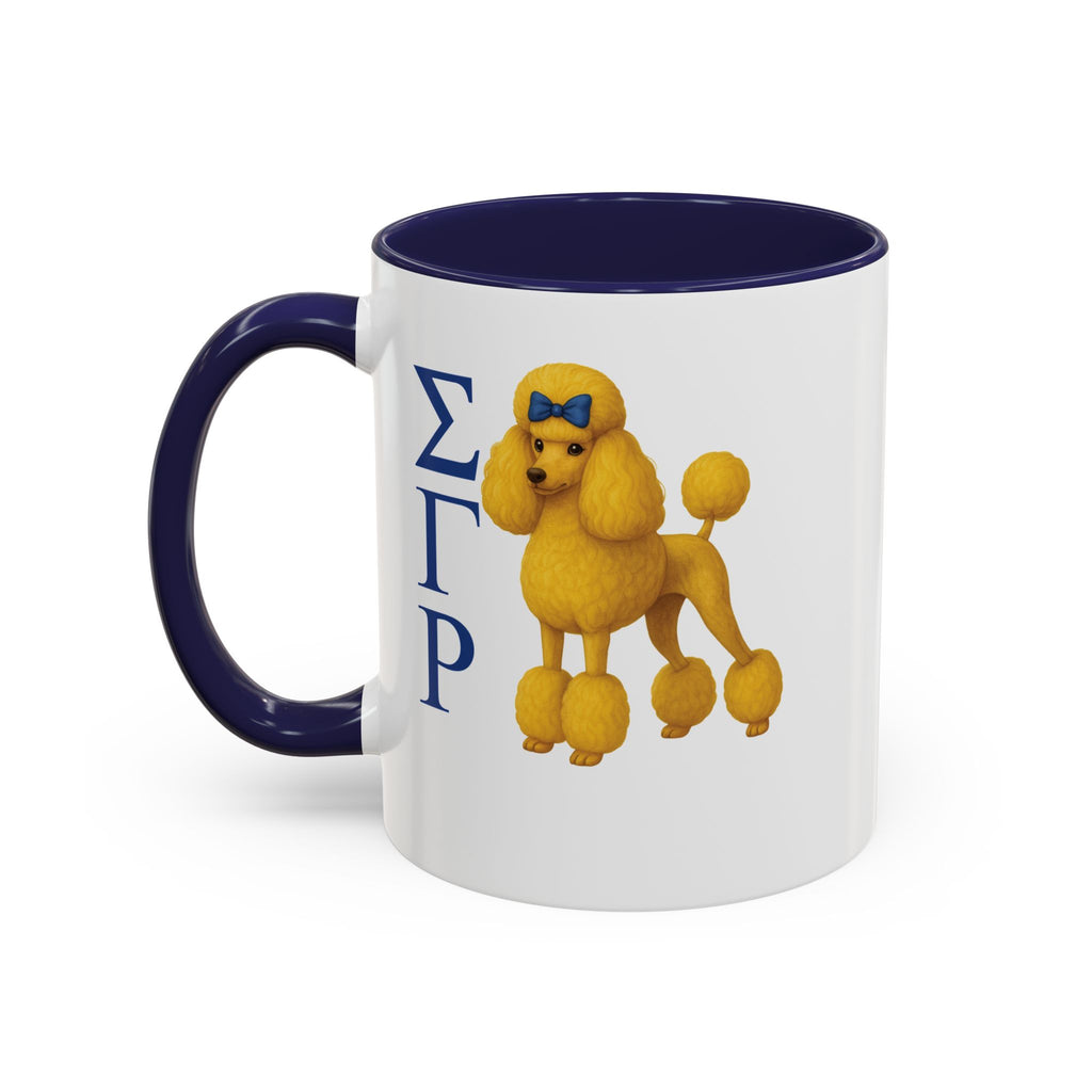 Golden Poodle Sigma Gamma Rho Accent Coffee Mug