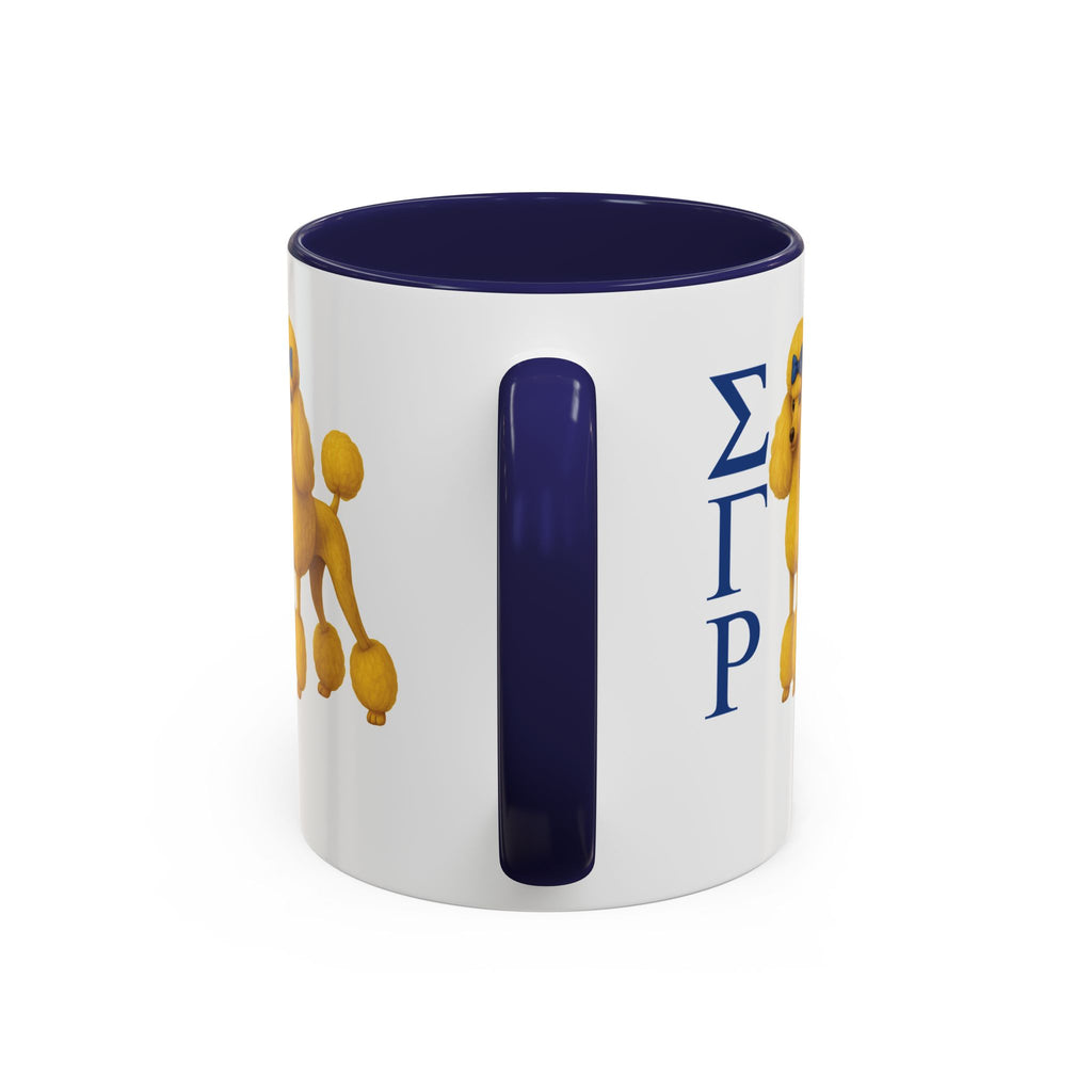 Golden Poodle Sigma Gamma Rho Accent Coffee Mug
