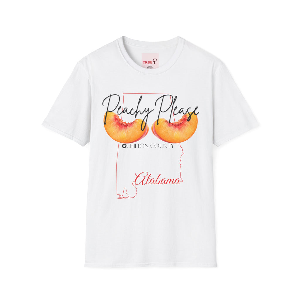 Peachy Please Chilton County T-Shirt | Southern Peach Graphic Tee | Cute Alabama State Shirt