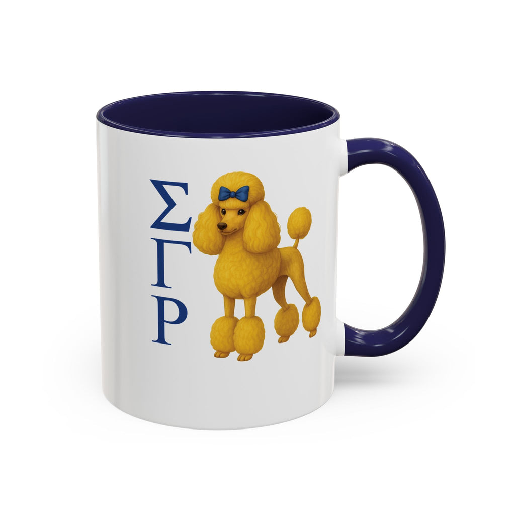Golden Poodle Sigma Gamma Rho Accent Coffee Mug