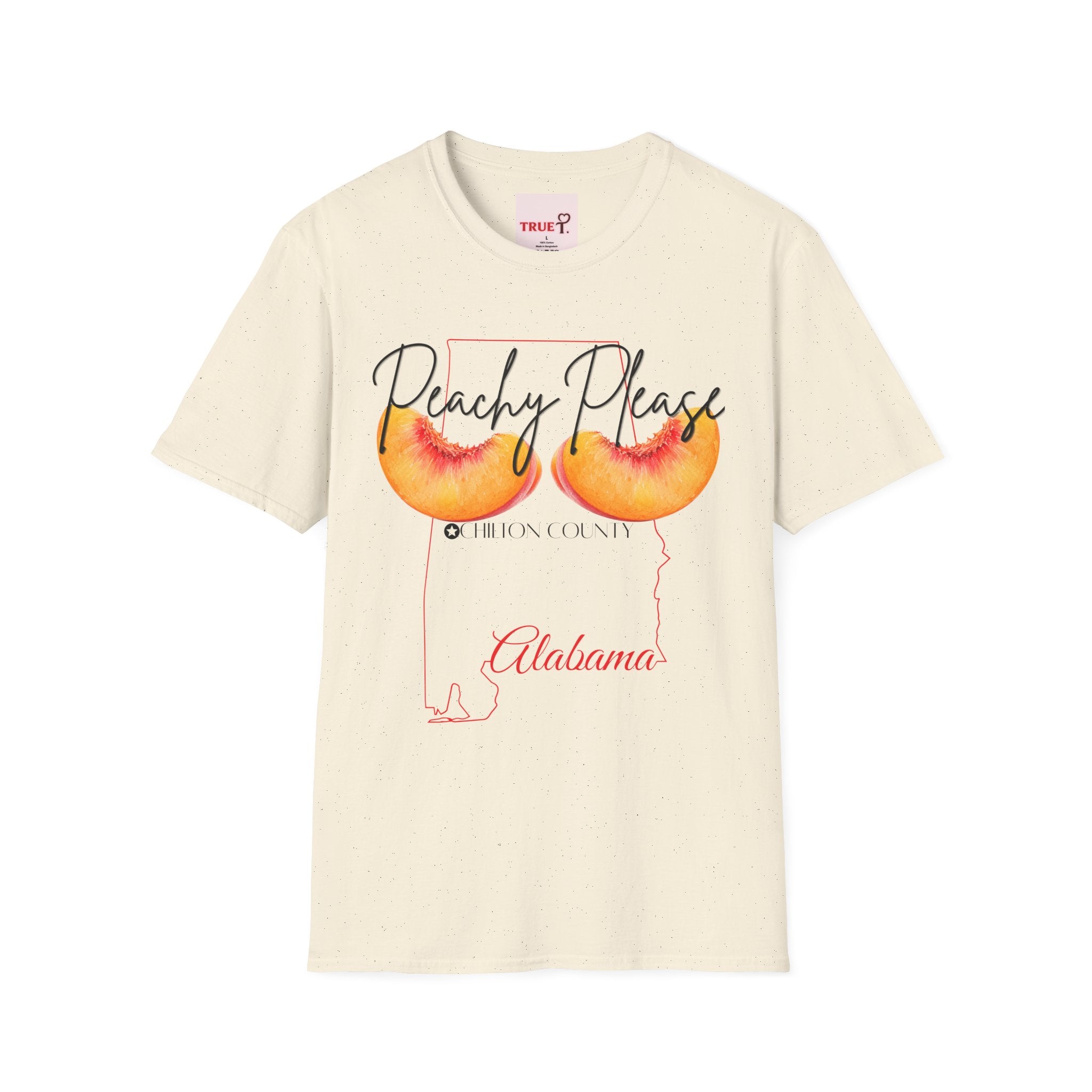 Peachy Please Chilton County T-Shirt | Southern Peach Graphic Tee | Cute Alabama State Shirt