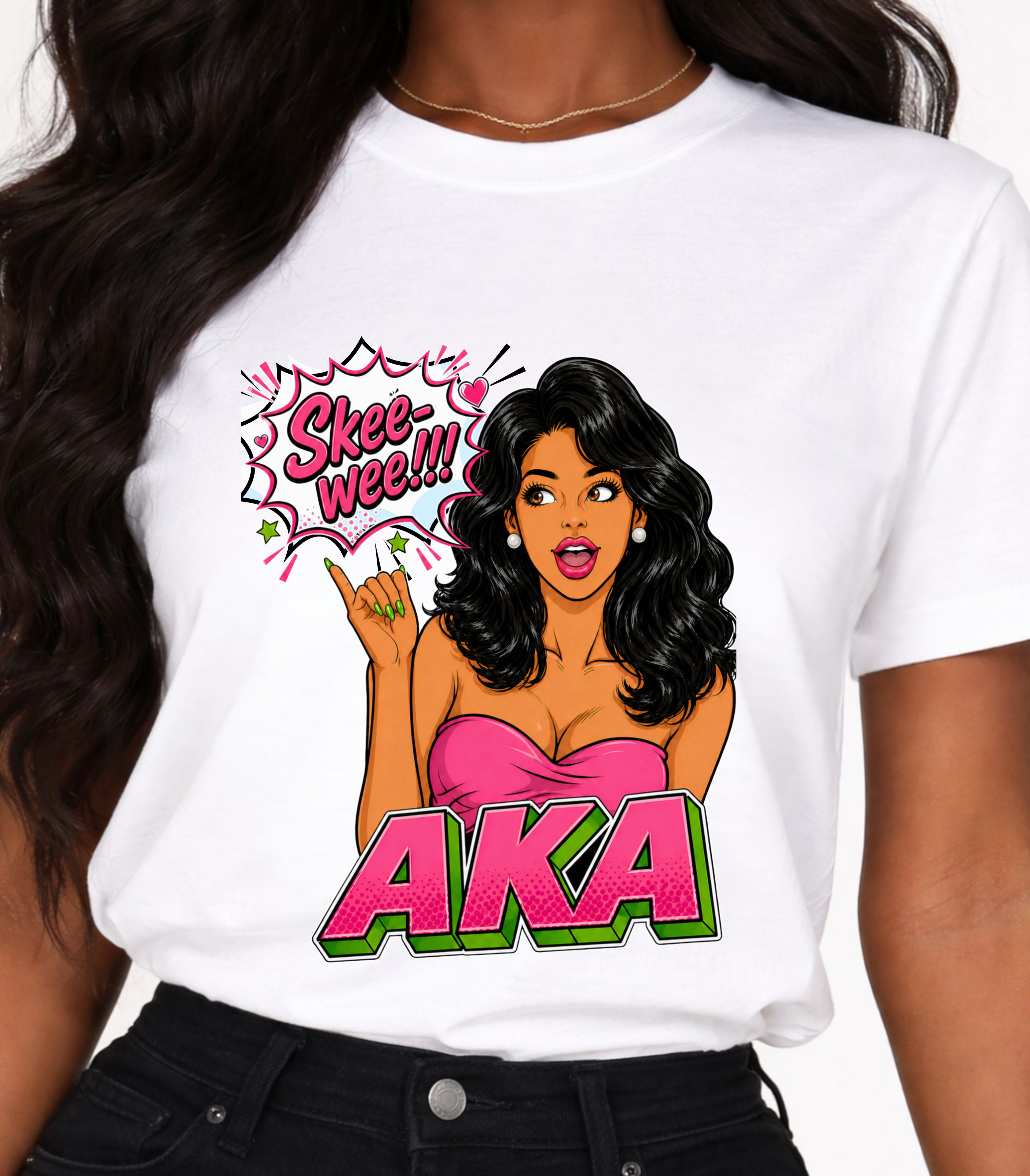 AKA Shirt Pretty Girl Skee Wee Graphic Tee
