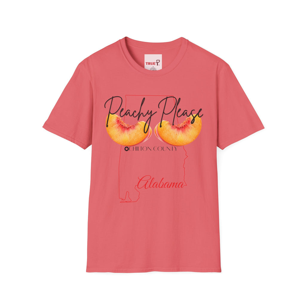 Peachy Please Chilton County T-Shirt | Southern Peach Graphic Tee | Cute Alabama State Shirt