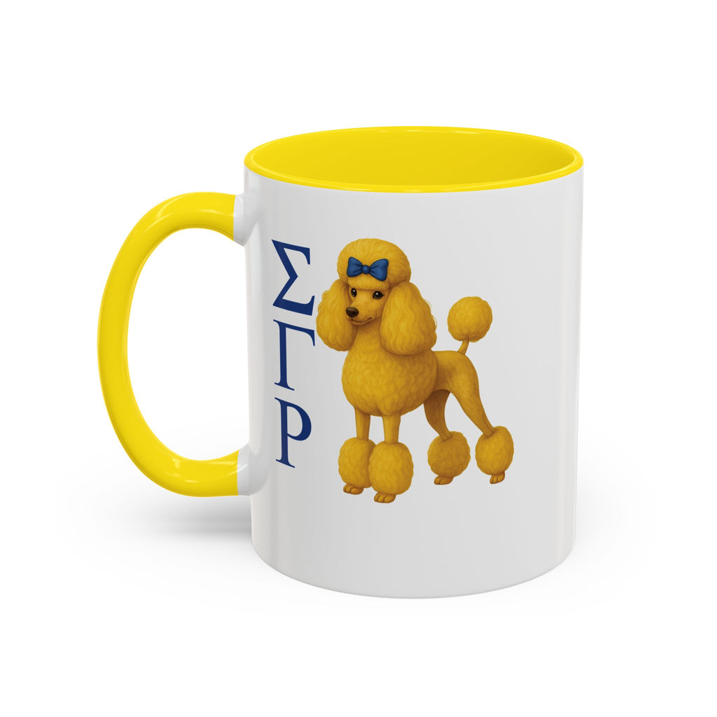 Golden Poodle Sigma Gamma Rho Accent Coffee Mug
