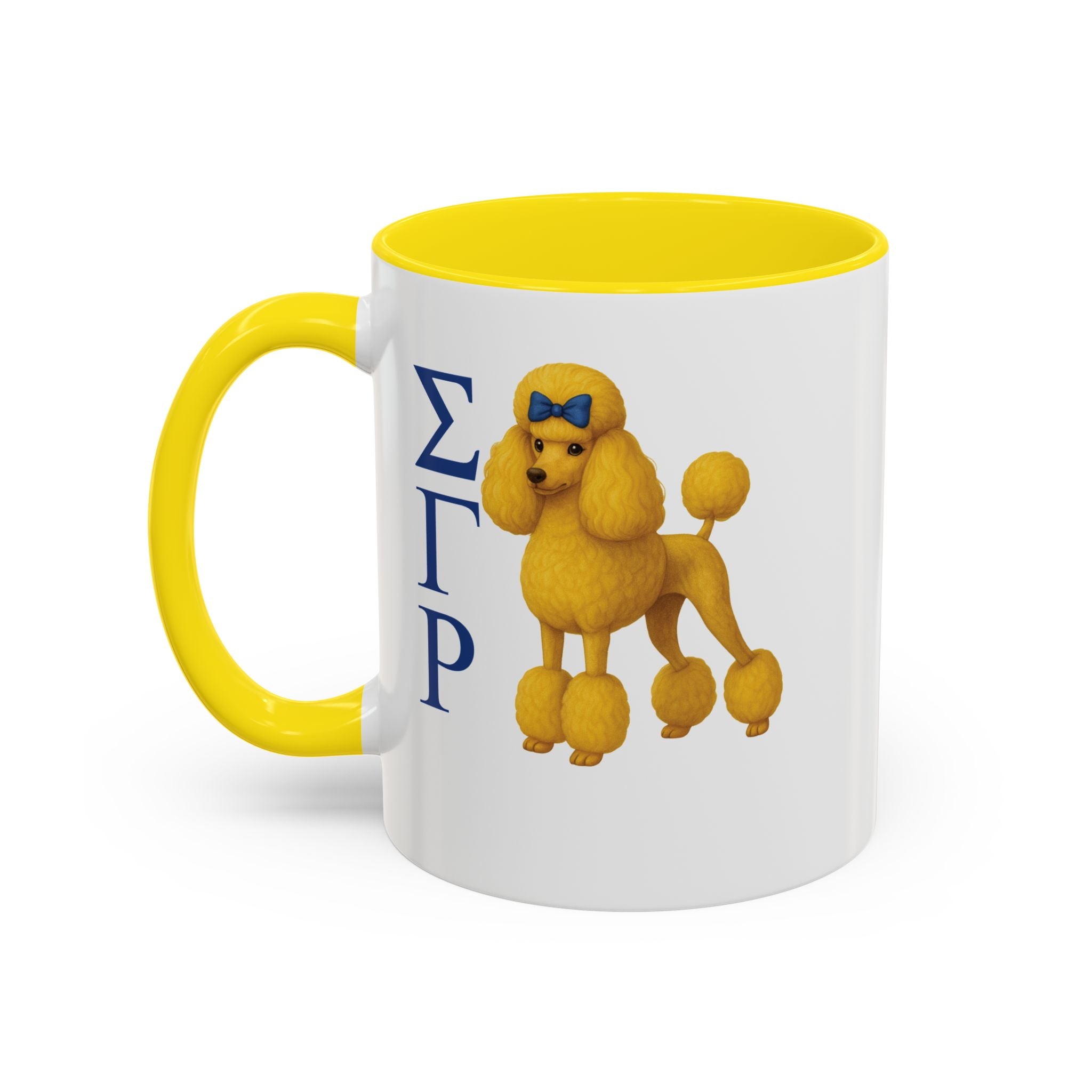 Golden Poodle Sigma Gamma Rho Accent Coffee Mug