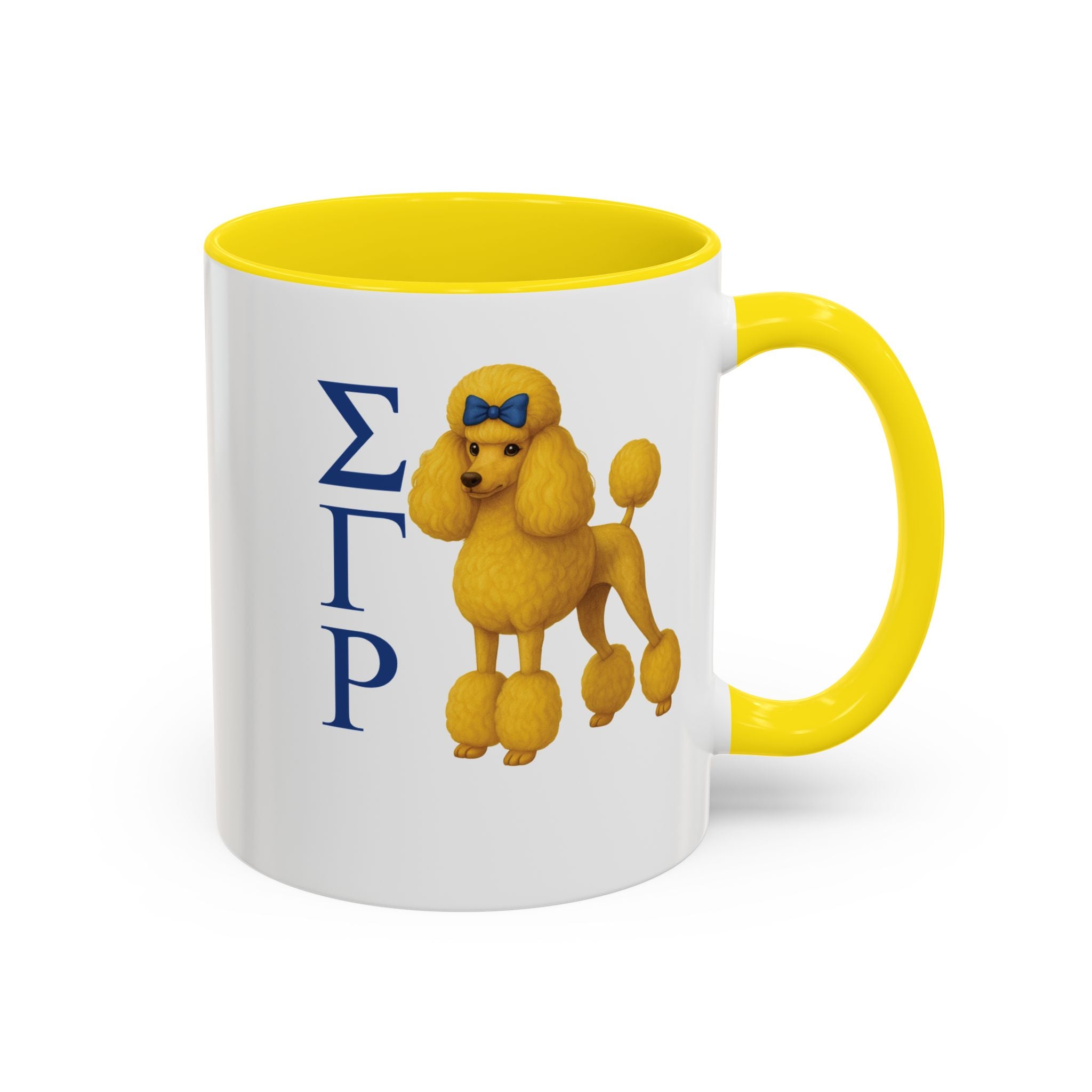 Golden Poodle Sigma Gamma Rho Accent Coffee Mug