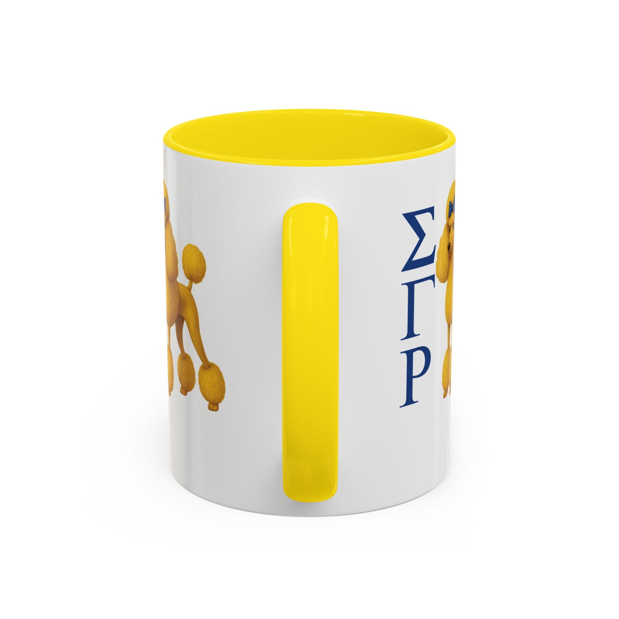 Golden Poodle Sigma Gamma Rho Accent Coffee Mug