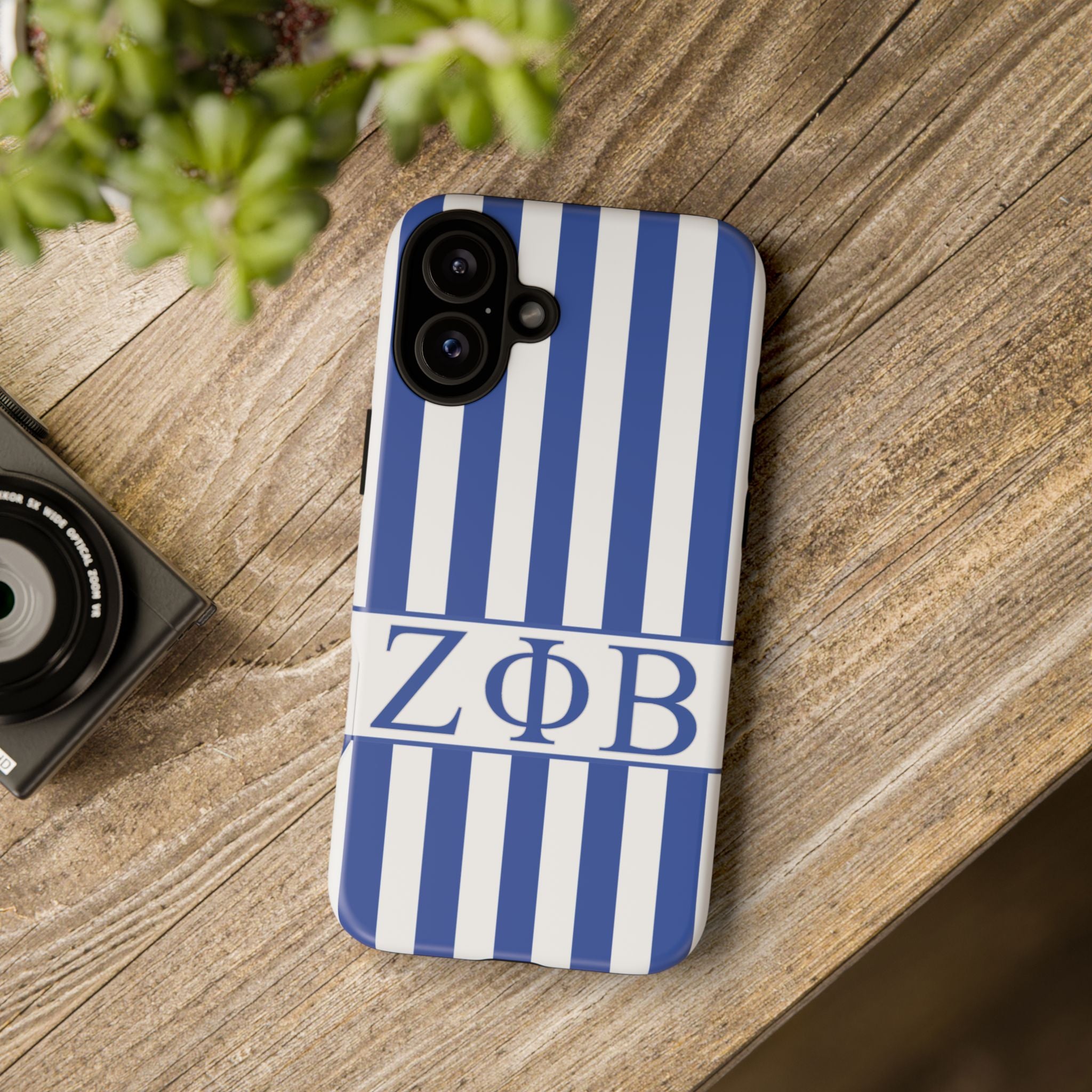 Zeta Inspired Blue & White Stripe Phone Case