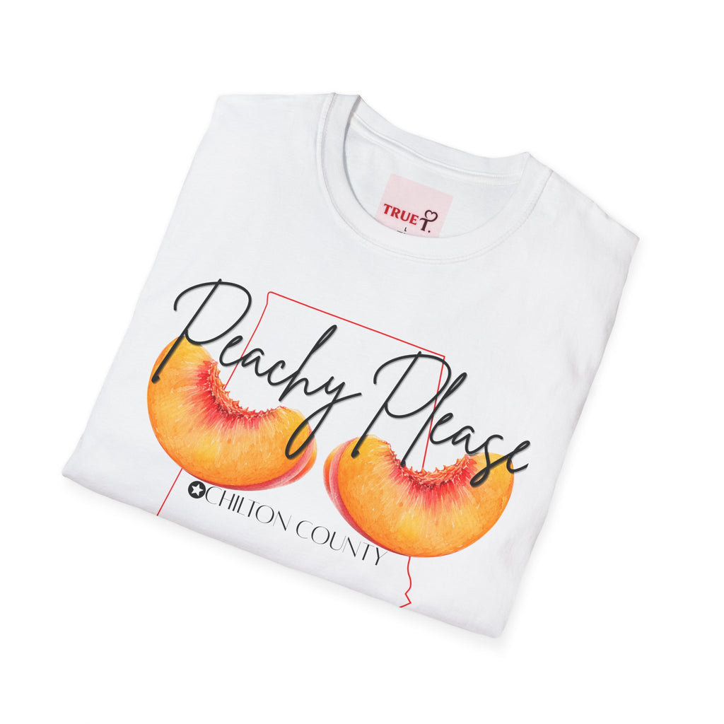 Peachy Please Chilton County T-Shirt | Southern Peach Graphic Tee | Cute Alabama State Shirt