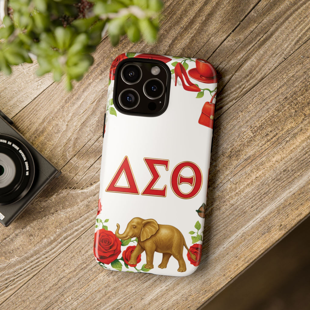 Delta Sigma Theta Inspired Elephant Rose Phone Case