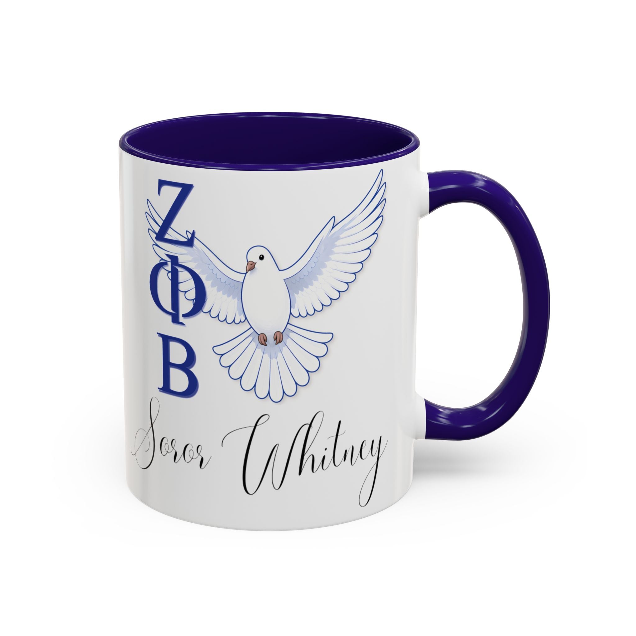 Personalized Zeta Phi Beta Inspired Dove Mug