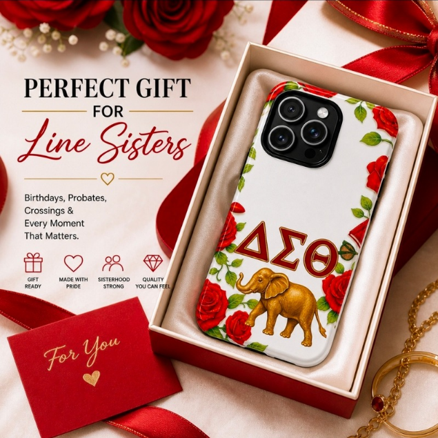 Delta Sigma Theta Inspired Elephant Rose Phone Case
